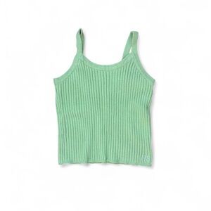 House of Sunny Green Ribbed Camisole